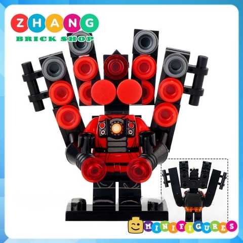 Đồ chơi xếp hình Skibidi Toilet Titan Clockman Drillmen Speakerman Tri Titan Computerman Minifigures LG1012