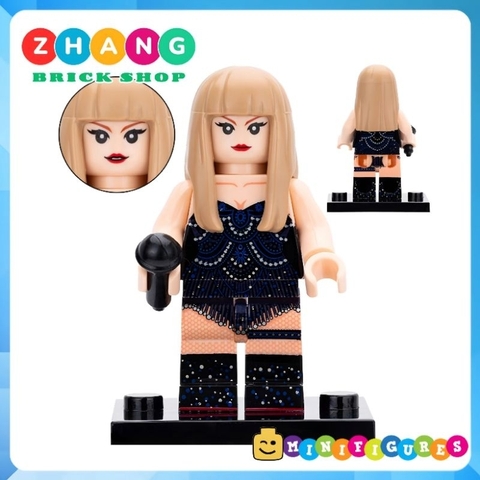 Đồ chơi xếp hình ca sỹ Taylor Swift mô phỏng ngôi sao nhạc pop trang trí bánh sinh nhật Minifigures LG1015