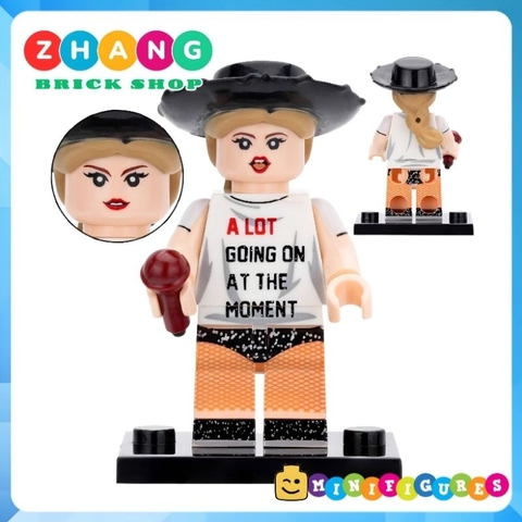 Đồ chơi xếp hình ca sỹ Taylor Swift mô phỏng ngôi sao nhạc pop trang trí bánh sinh nhật Minifigures LG1015