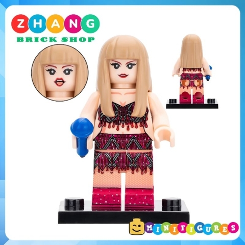 Đồ chơi xếp hình ca sỹ Taylor Swift mô phỏng ngôi sao nhạc pop trang trí bánh sinh nhật Minifigures LG1015