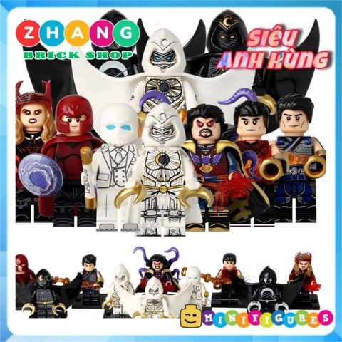 Đồ chơi xếp hình Moon Knight - Wanda - Doctor Strange - Magneto - Wenwu - Shangchi Minifigures TV6208