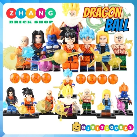 Đồ chơi xếp hình Dragon Ball Krillin  - Tien Shinhan Yamcha Son Gohan Son Goku Android 17 Minifigures WM6180