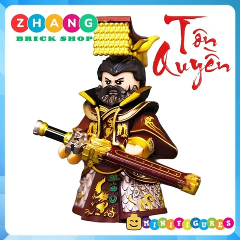 Đồ chơi xếp hình Tam quốc Tôn Quyền Đông Ngô Sun Quan trang trí bánh sinh nhật Minifigures