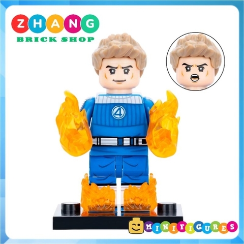 Đồ chơi xếp hình Fantastic four bộ tứ siêu đẳng Doctor Doom Human Torch Invisible Woman Silver Surfer Minifigures G0141