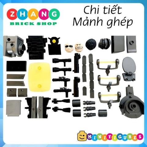 Đồ chơi xếp hình Skibidi Toilet Gman 4.0 Zhang Brick Shop Minifigures KDL828 K2199