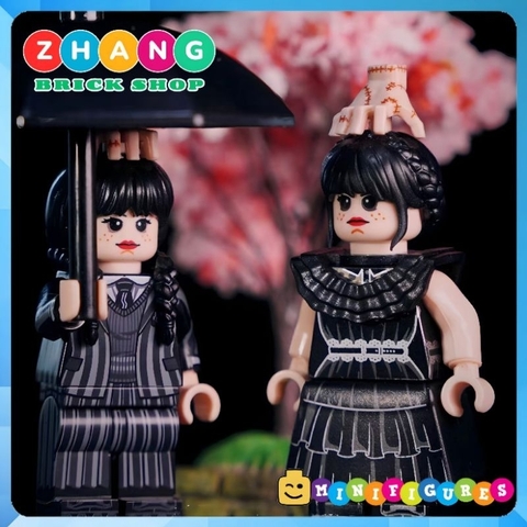 Đồ chơi xếp hình Wednesday phim kinh dị Zhang Brick Shop Minifigures WM2574 WM2575
