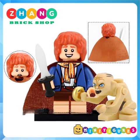 Đồ chơi xếp hình the lord of the ring Goblin Ringwraith Witch King Sauren Frodo Merry Sam Peregrin Minifigures TV6401