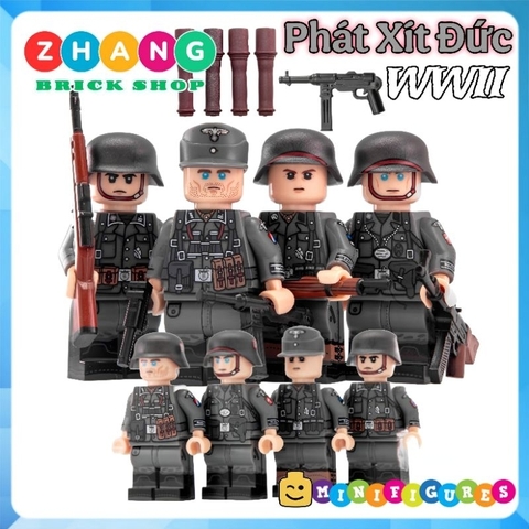 Đồ chơi xếp hình Call of Duty WWII chiến tranh thế giới 2 phát xít Đức Zhang Brick Shop Minifigures N625 628