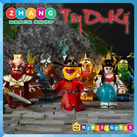 Đồ chơi xếp hình Tây Du Ký Tôn ngộ không Bạch long vương kim ngân giác đại vương tể tướng rùa Minifigures Bekool 3031C