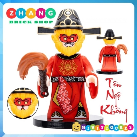 Đồ chơi xếp hình Tây Du Ký Tôn ngộ không Bạch long vương kim ngân giác đại vương tể tướng rùa Minifigures Bekool 3031C