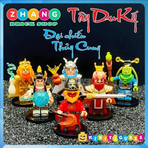 Đồ chơi xếp hình Tây Du Ký Tôn ngộ không Bạch long vương kim ngân giác đại vương tể tướng rùa Minifigures Bekool 3031C