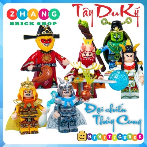 Đồ chơi xếp hình Tây Du Ký Tôn ngộ không Bạch long vương kim ngân giác đại vương tể tướng rùa Minifigures Bekool 3031C