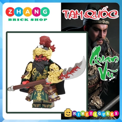 Đồ chơi xếp hình Quan Vũ Quan Vân Trường trong Tam Quốc Diễn Nghĩa Three Kingdom Minifigures