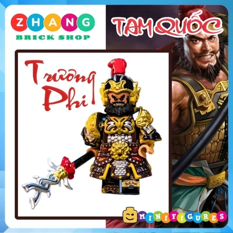 Đồ chơi xếp hình Trương Phi ngũ hổ tướng trong Tam Quốc Diễn Nghĩa Three Kingdom Minifigures