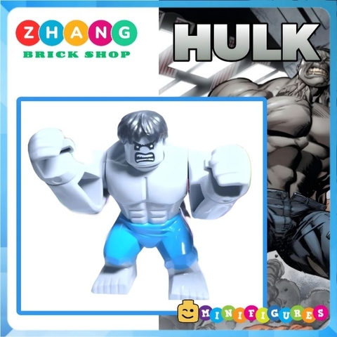 Đồ chơi Xếp hình Người khổng lồ xanh xám phi thường Hulk grey trong marvel Avengers Minifigures EG18004