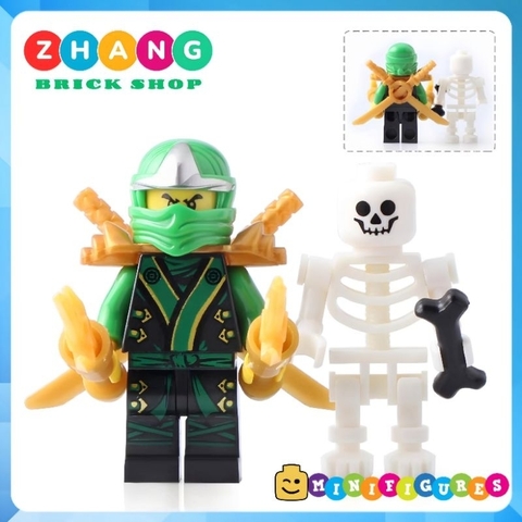 Đồ chơi xếp hình Ninjago Kimono Kai Jay Zane Cole Golden Lloyd tặng kèm Minifigures xương