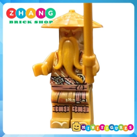 Đồ chơi xếp hình Ninjago Master Wu golden bậc thầy nguyên tố Minifigures bản kỷ niệm 10 năm