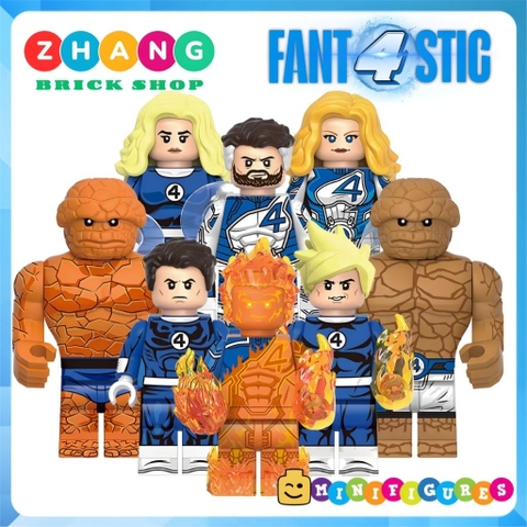 Đồ chơi lắp ráp Fantastic 4 Thing Human Torch Invisible Womans Minifigures G0146 [Zhang Brick Shop]