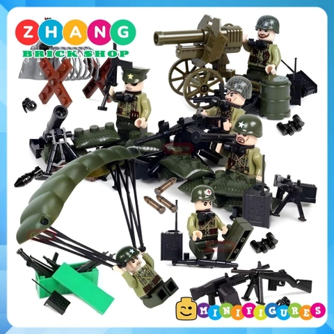 Đồ chơi lắp ráp Chiến tranh Triều Tiên 1950 Korean War Bộ binh Mỹ Minifigures 71020 [Zhang Brick Shop]