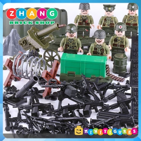 Đồ chơi lắp ráp Chiến tranh Triều Tiên 1950 Korean War Bộ binh Mỹ Minifigures 71020 [Zhang Brick Shop]