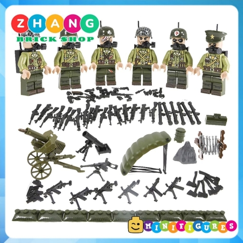 Đồ chơi lắp ráp Chiến tranh Triều Tiên 1950 Korean War Bộ binh Mỹ Minifigures 71020 [Zhang Brick Shop]