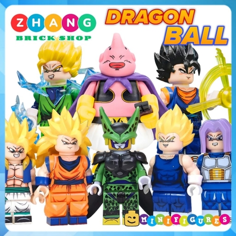 Đồ chơi lắp ráp Dragon Ball Majin Buu Perfect Cell Son Gohan Gotenks Vegetto Trunks Vegeta Son Goku Minifigures WM6182