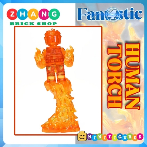 Đồ chơi lắp ráp Human Torch siêu anh hùng người lửa trong Fantastic 4 Minifigures G0151 G0384 Zhang Brick Shop
