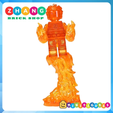 Đồ chơi lắp ráp Human Torch siêu anh hùng người lửa trong Fantastic 4 Minifigures G0151 G0384 Zhang Brick Shop