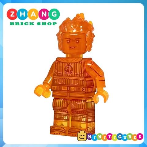 Đồ chơi lắp ráp Human Torch siêu anh hùng người lửa trong Fantastic 4 Minifigures G0151 G0384 Zhang Brick Shop