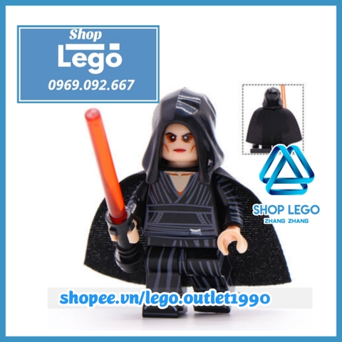 Xếp hình Rey - Finn - Kylo Renn - Dark Rey - Lando - Chewbacca - Emperor Palpatine - Baby Yoda Lego Minifigures WM6081