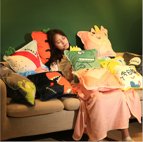 Mền gối hoạt hình vuông nhiều mẫu