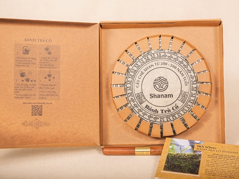 Trà Vàng - Bánh Trà Sống 2021 Yên Bái 1 TÔM - 3 LÁ 300G Btr