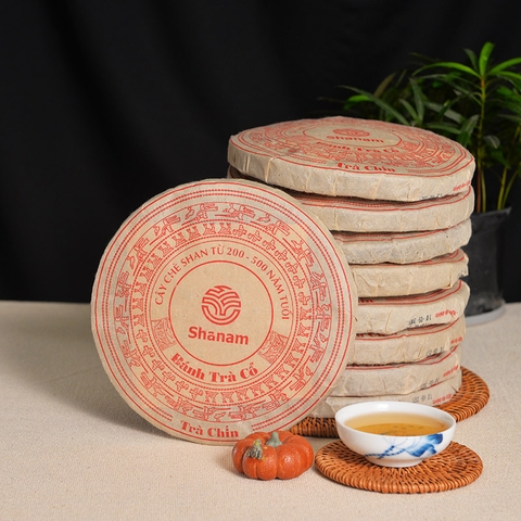 SÉT MIX TRÀ CHÍN BÁNH + RỜI ( BÁNH TRÀ CHÍN 2022 YÊN BÁI 1 TÔM 3 LÁ ,300G + HỘP TRÀ CHÍN)