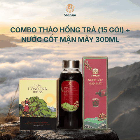 COMBO MIX 2 (THẢO HỒNG TRÀ HỘP TÚI LỌC 30G + NƯỚC CỐT MẬN MÂY CHAI 300ML)