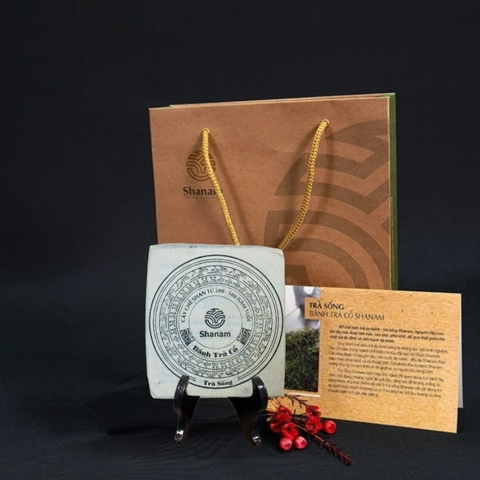 TRÀ VÀNG - BÁNH TRÀ SỐNG 2020 YÊN BÁI 1 TÔM - 3 LÁ 100G HCN