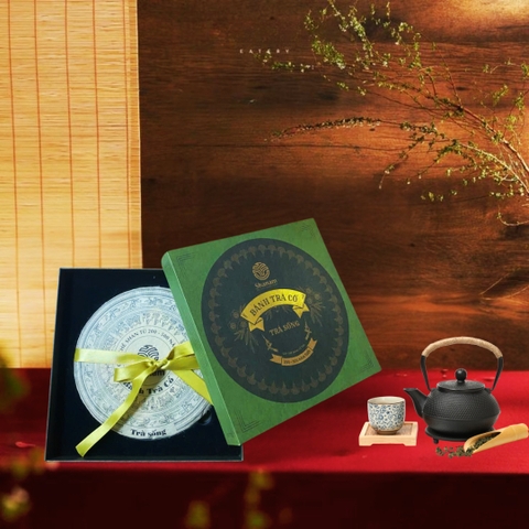 Trà Vàng - Bánh Trà Sống 2022 Yên Bái 1 TÔM - 3 LÁ 300G Btr