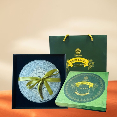 Trà Vàng - Bánh Trà Sống 2022 Yên Bái 1 TÔM - 3 LÁ 300G Btr