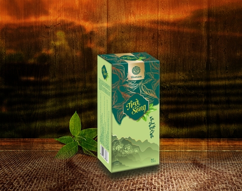 TRÀ VÀNG - TRÀ SỐNG YÊN BÁI 1 TÔM - 3 LÁ HỘP 100G