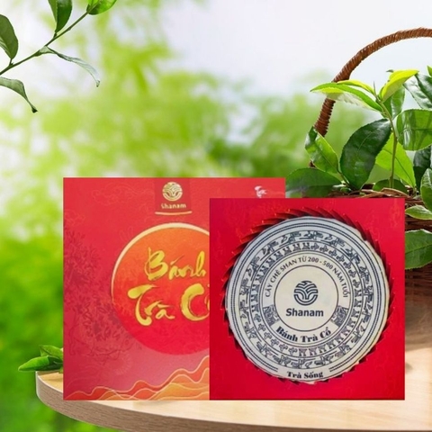 TRÀ VÀNG - BÁNH TRÀ SỐNG 2023 YÊN BÁI 1 TÔM - 3 LÁ 100G BTR HỘP IVORY