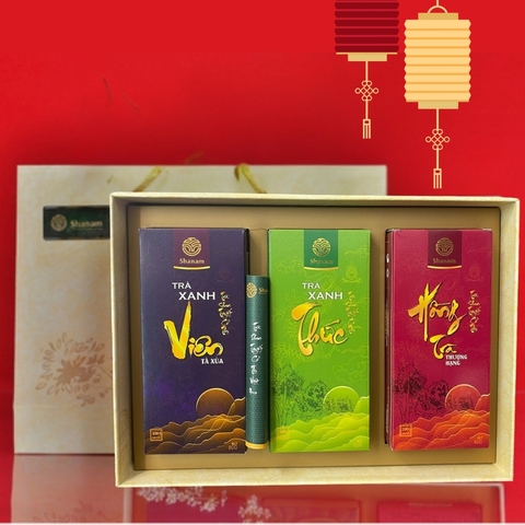 TẾT HIẾU NGHĨA 2 (COMBO MIX 3/SET BA: VIÊN + THỨC + HỒNG TRÀ THƯỢNG HẠNG - 240G)