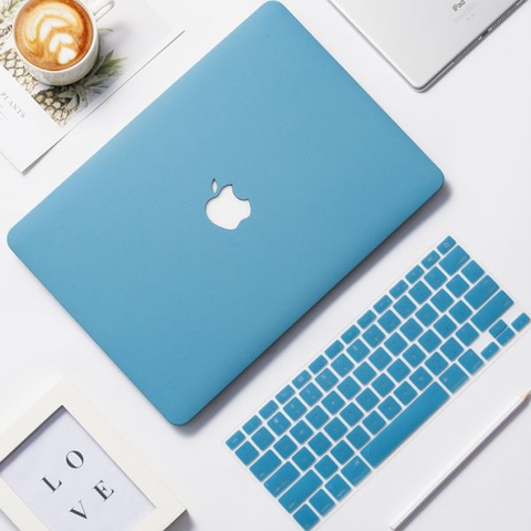 Combo ốp + phủ phím xanh Pastel cho Macbook