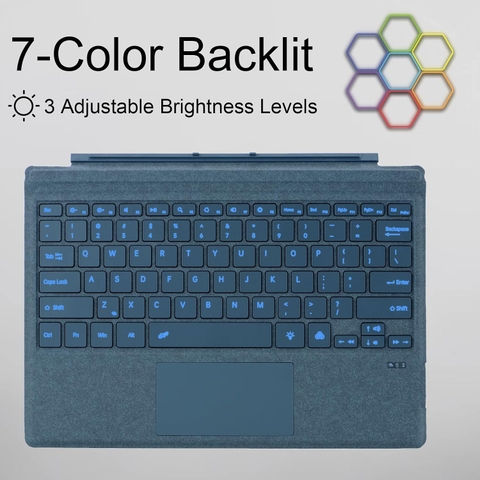 Bàn phím Surface kết nối Bluetooth Có đèn nền cho Surface Pro 3/4/5/6/7, Pro 8/9/ X/ 10/11 GO/GO2/GO3/GO4, Pro 12 New 100%