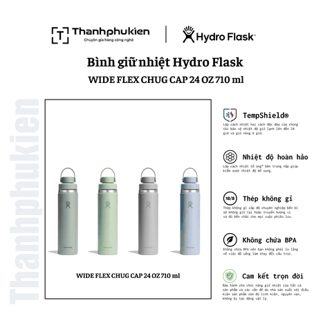 Bình giữ nhiệt Hydro Flask WIDE FLEX CHUG CAP 24 OZ 710 ml – W24CFCC