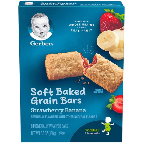 Bánh ăn dặm Gerber - Bánh thanh ngũ cốc nướng mềm nhân mứt thơm ngon