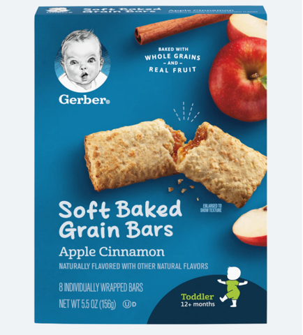 Bánh ăn dặm Gerber - Bánh thanh ngũ cốc nướng mềm nhân mứt thơm ngon