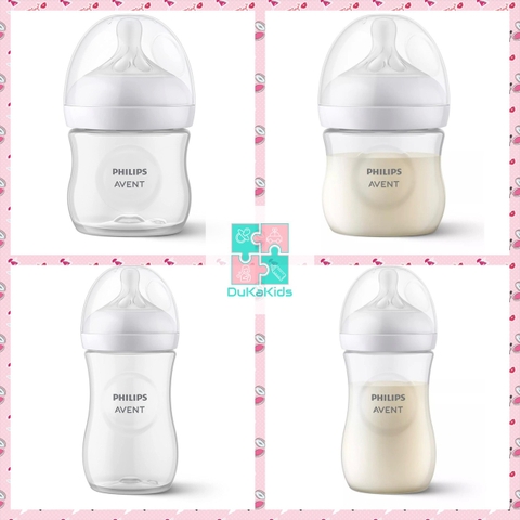 (Phiên bản 2021) Bình sữa Avent Natural núm ti mềm dung tích 125ml/260ml/330ml
