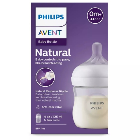 (Phiên bản 2021) Bình sữa Avent Natural núm ti mềm dung tích 125ml/260ml/330ml