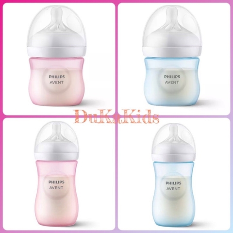 Bình sữa Avent Natural màu dung tích 125ml và 260ml