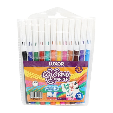 Bút dạ 12 màu Luxor