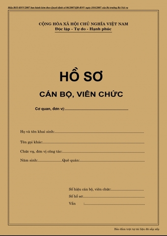 Hồ sơ cán bộ công chức